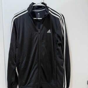 Adidas Men's Black and White Windbreaker